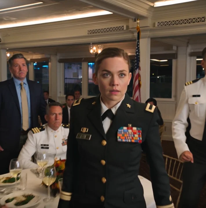 My Brother Had Me Arrested At My Promotion Dinner, Screaming, “She’s A Fraud!” Then A 5-Star Admiral Stood Up And Thundered, “Get Your Hands Off My Wife.” The Whole Room Froze—My Brother’s Face Turned To!