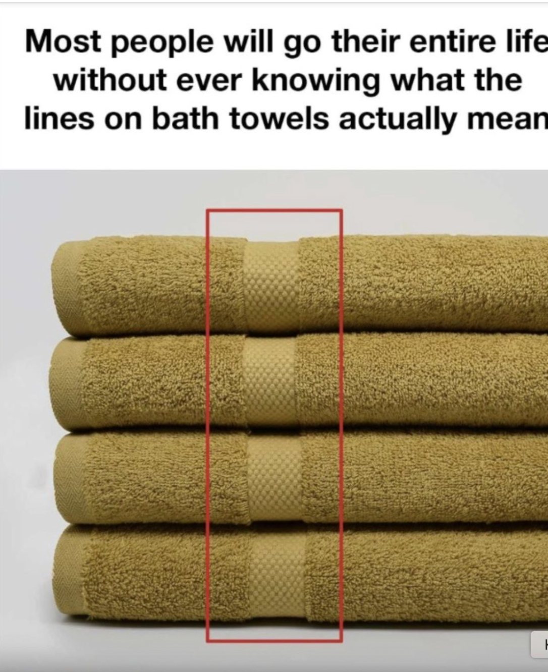The real purpose of those mysterious lines on towels!