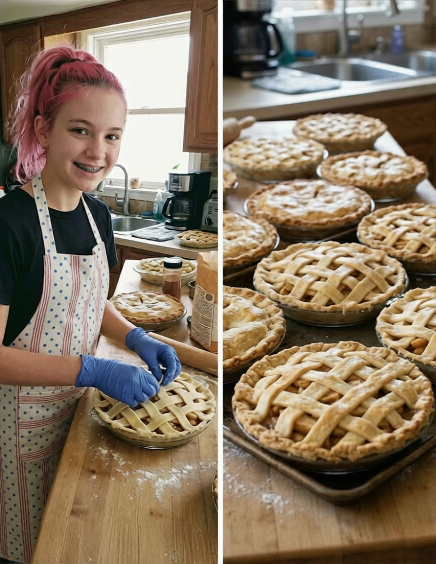 My 14-Year-Old Daughter Baked 40 Apple Pies for the Local Nursing Home – I Started Shaking When Two Armed Officers Knocked on My Door at Dawn!