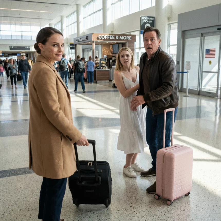 I caught my father at the airport with his arm around a girl who looked barely older than I was, and instead of screaming, I smiled and called him!