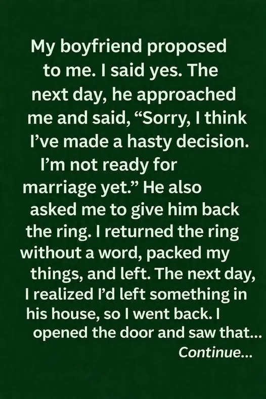 “The Ring Came Back: Our ‘Forever’ Ended in a Day”!