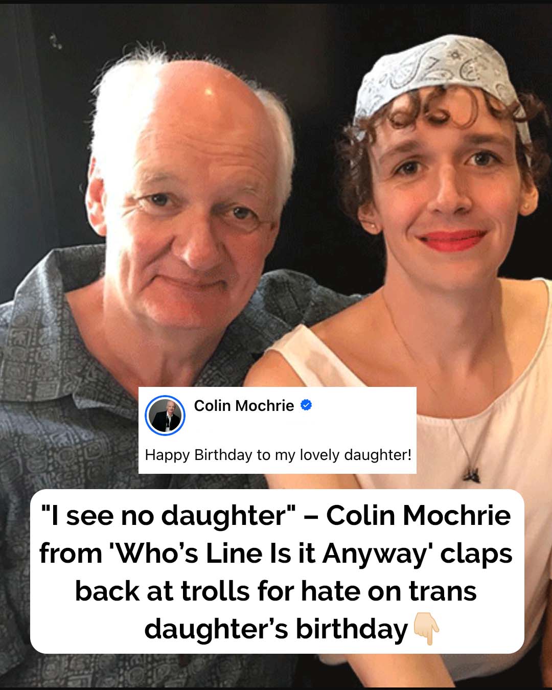 Whose Line Is It Anyway’s Colin Mochrie blasts trolls on trans child!