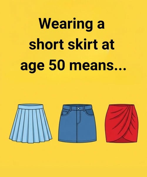 Rocking a short skirt at 50 means…!