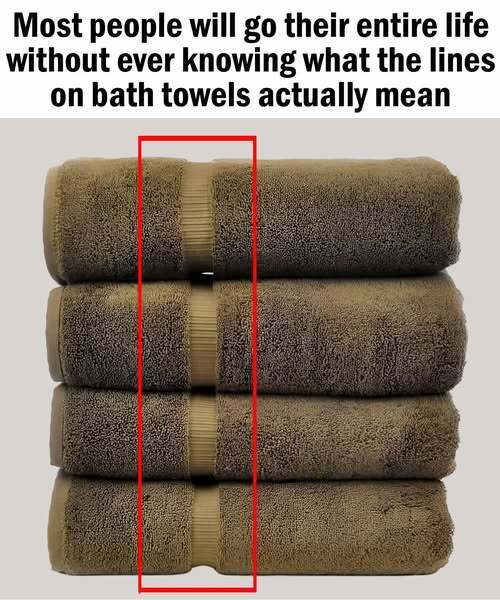 The real purpose of those mysterious lines on towels!