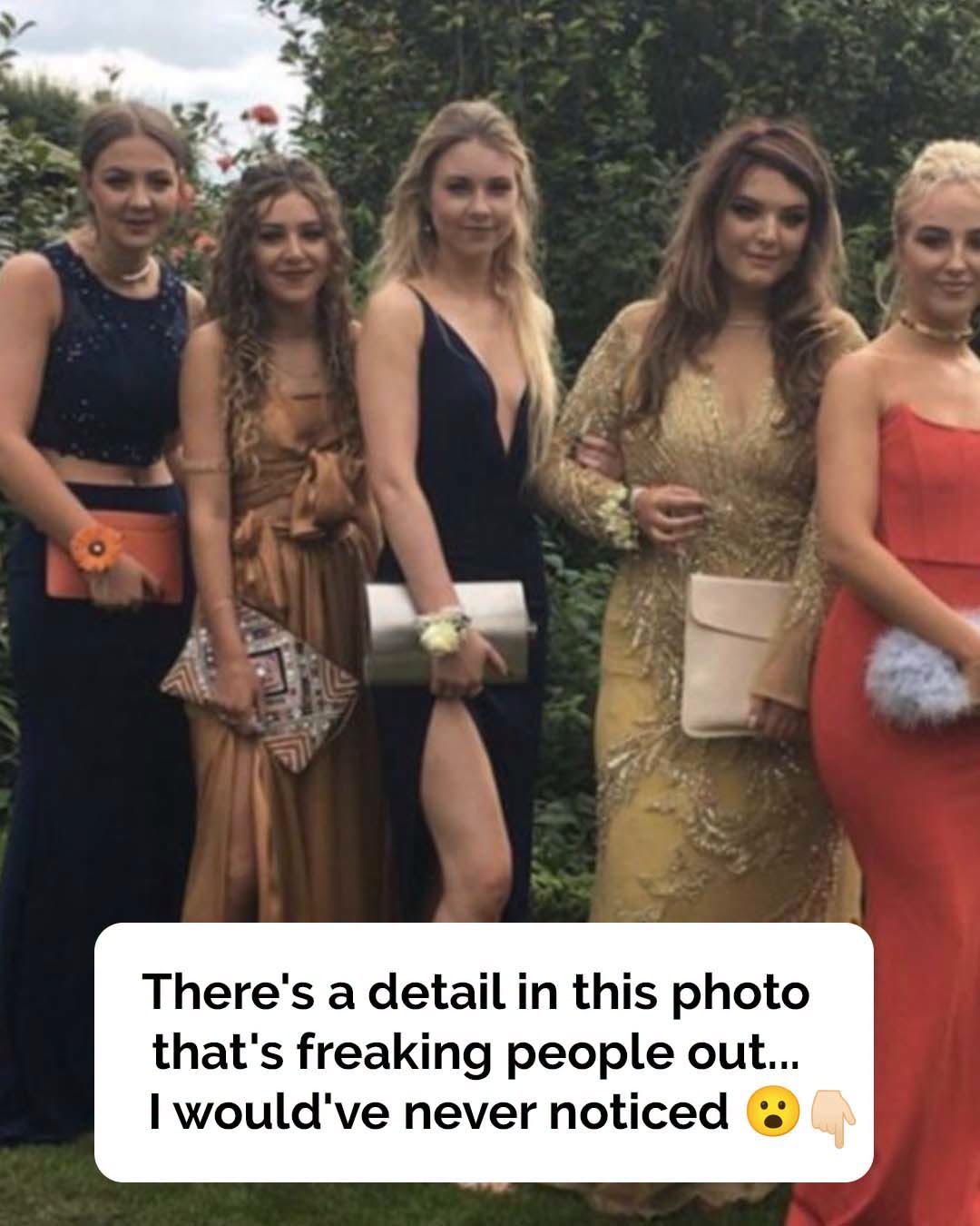 Five girls pose for prom photo – later it causes a frenzy online due to little hidden detail!