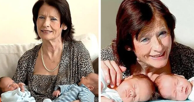 66-year-old mom criticized after giving birth to twin boys!