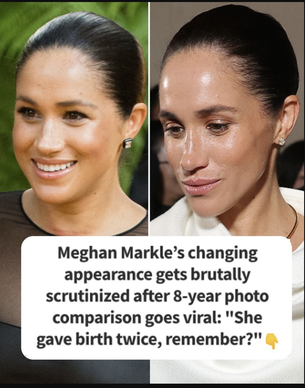 Meghan Markle’s changing appearance raises eyebrows after striking 8-year photo comparison goes viral!
