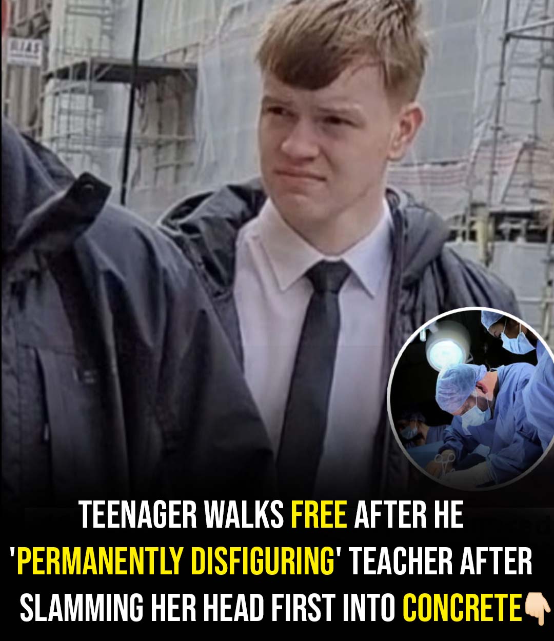 Teen who disfigures teacher avoids jail!