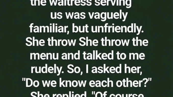 The Waitress With a Hidden Past—How One High School Audition Sparked Forgiveness and Changed Her Life Forever!