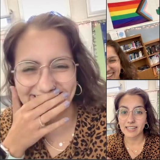 Teacher removes U.S. flag from classroom, makes kids pledge allegiance to pride flag!