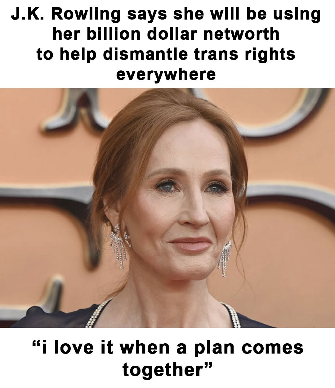 J.K. Rowling commits her wealth to dismantling trans rights!