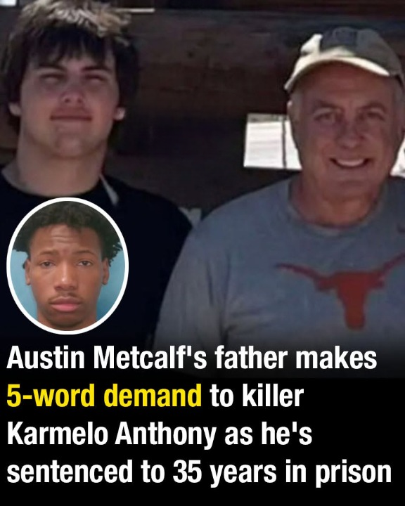 Austin Metcalf’s Father Issues 5-Word Message to Killer Karmelo Anthony After 35-Year Sentence