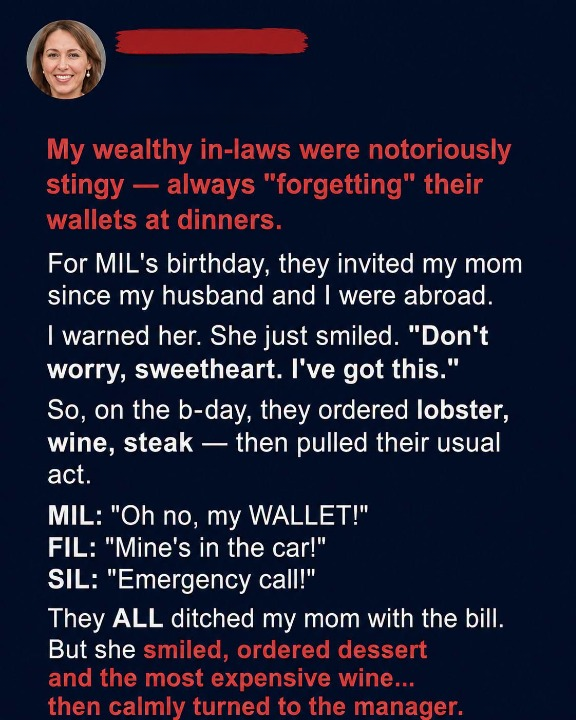 The Dinner Bill Everyone Avoided — Until My Mom Took Charge