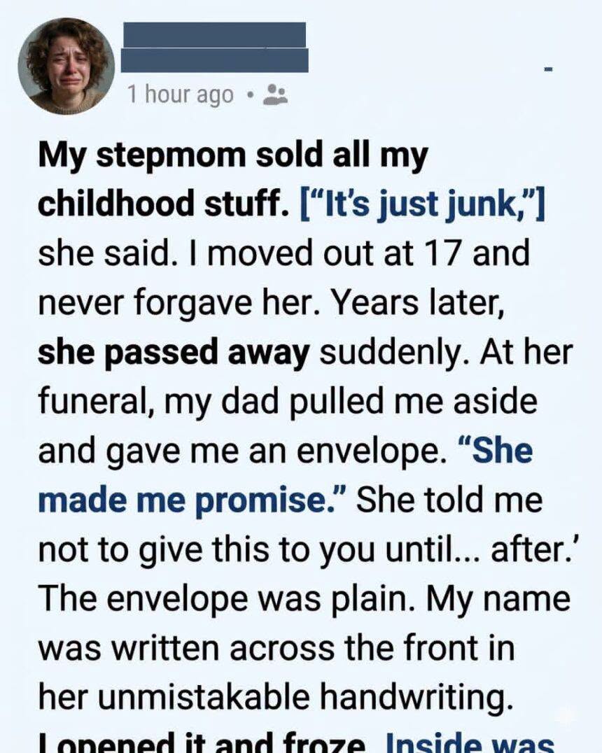 The Letter She Left Behind—What I Discovered After My Stepmother Sold Everything From My Childhood