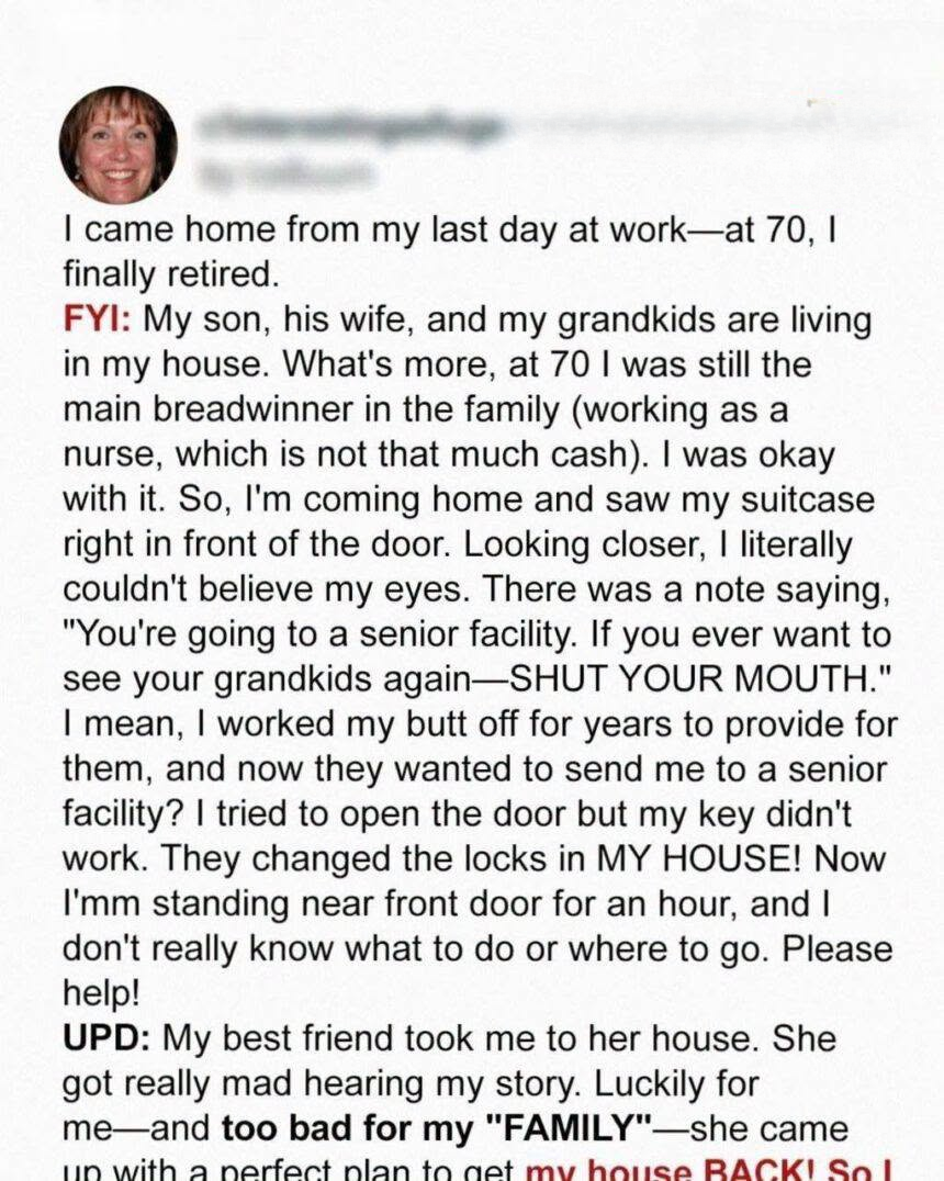 I Retired at 70 and Went Home to Celebrate—What My Family Did Shocked Me